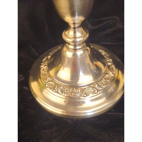 Vintage Gorham Silverplate Ornate Candlestick Holders Set Of Two - Picture 9 of 9